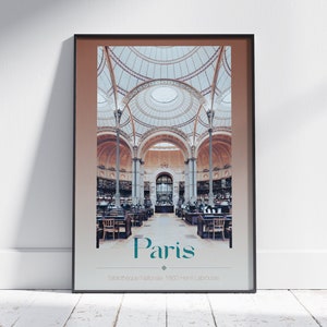 Beautiful Libraries: Paris National Library | architecture travel print