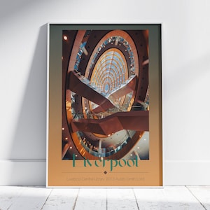 Beautiful Libraries: Liverpool Central Library | architecture travel print