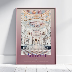Beautiful Libraries: Admont Abbey Library | architecture travel print