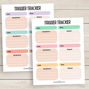 Chronic Illness Trigger Tracker: Symptom Log Template (Digital Download)