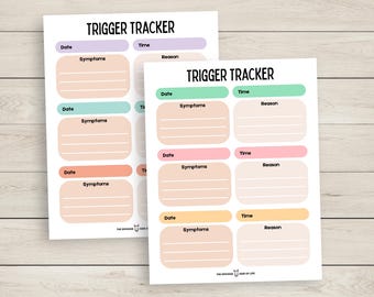 Chronic Illness Trigger Tracker: Symptom Log Template (Digital Download)