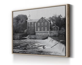 Old Slater Mill Canvas Print: Pawtucket Rhode Island Historic Textile Mill