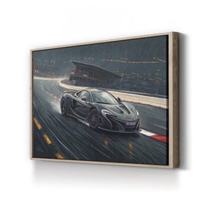 McLaren Racing Car Canvas Print: Automotive Enthusiast Wall Art