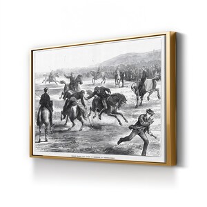 British Polo Canvas Art Print: Vintage Western Decor