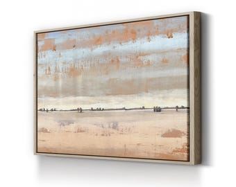 Southwest Desert Canvas Art: Abstract Landscape, Warm Earth Tones