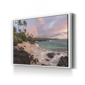 Hawaiian Beach Canvas Print: Tropical Ocean Scene, Beach House Decor