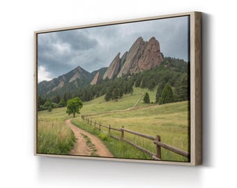 Boulder Flatirons Canvas Art: Colorado Mountain Landscape Photography
