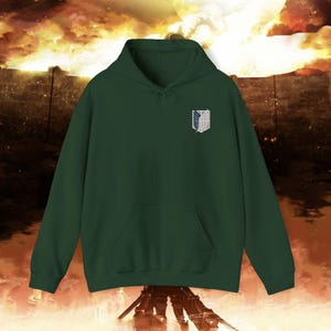 Attack on Titan Scouts Logo Hoodie, Sweatshirt with Anime Design, Unisex Jumper, Manga Fan Gift, Cosplay Costume Outfit