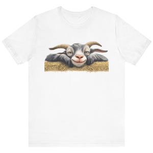 Funny Goat T-Shirt, Humorous Animal Tee, Gift for Goat Lovers, Casual Wear, Farmhouse Style, Cute Graphic Tee