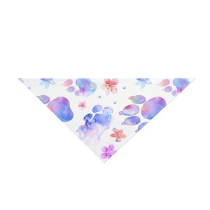 Floral Paw Print Pet Bandana - Cute Dog Accessory for Holidays, Dog Lovers, Pet Gifts, Matching Pet Accessories, Great for Holiday Gift