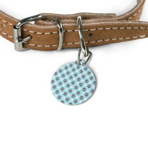 Personalized Pet Tag | Custom Dog ID Tag | Cat Collar Tag | Unique Pet Accessory | Paw Print Design | Pet Safety | Matching Pet Accessories
