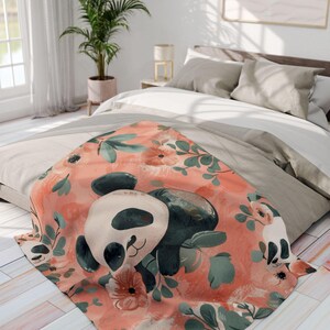 Cozy Panda Fleece Blanket - Cute Panda Print, Kids Gift, Nursery Decor, Cute Home Accessory, Perfect for Snuggling, House Warming Gift