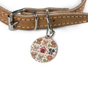 Cute Pet Tag for Dogs and Cats, Personalized Pet ID Tag, Custom Dog Tag, Matching Pet Accessories, Adorable Pet Gifts for Dog Lovers