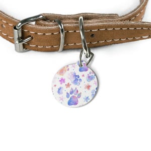 Floral Pet ID Tag: Whimsical Dog & Cat Collar Accessory