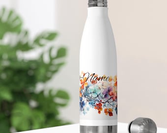 Floral Insulated Water Bottle: Stainless Steel Travel Cup, Eco-Friendly 20oz Flask
