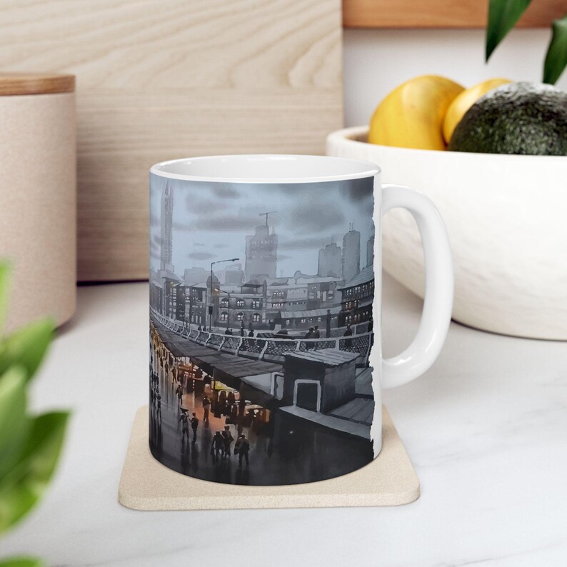 Cityscape Ceramic Coffee Mug - Thumbnail 5