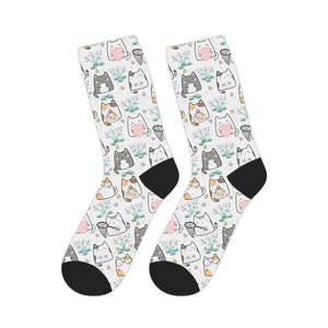 Cat - Fun Matching Pet Accessory Socks for the Human, Great as a Gift for the Pet Lover, Mid-length Socks to Match Your Stylish Pet