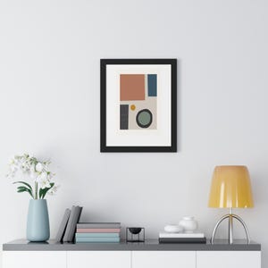 Minimalist Framed Abstract Art Print: Modern Home Decor (16X20)