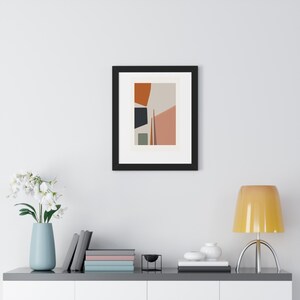 Minimalist Framed Vertical Poster: Abstract Art, Modern Home Decor (16X20)