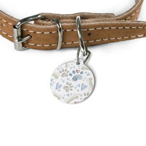 Whimsical Pet ID Tag: Double-Sided Dog & Cat Collar Charm