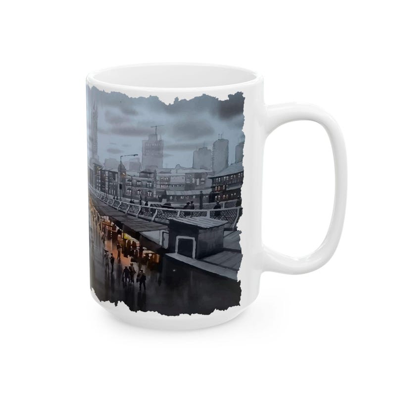 Cityscape Ceramic Coffee Mug - Thumbnail 2