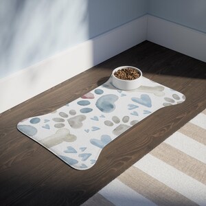 Whimsical Pet Feeding Mat: Plush Polyester Dog Bowl Placemat