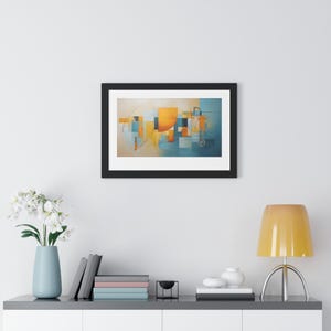 Framed Abstract Art Print: Modern Home Decor, 24&quot; x 16&quot;