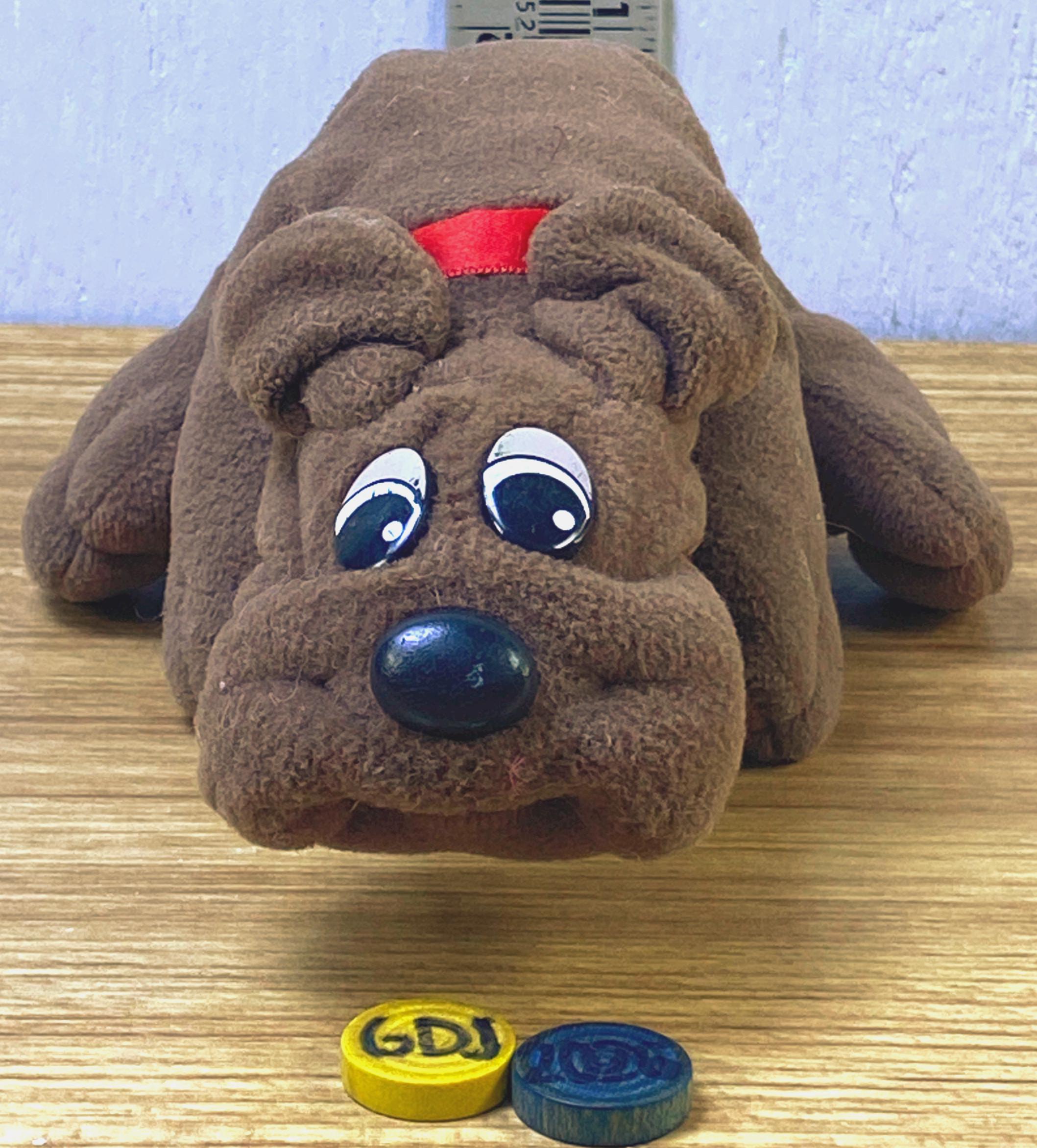 Figurine Ancienne Tonka Pound Puppies - Chien Jaune - PVC/Plastique - Occasion