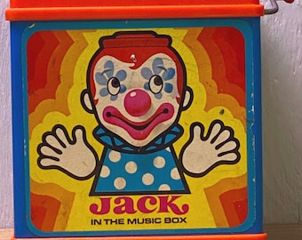 Caixa de Música Vintage Mattel Jack in the Music Box -GDJ-E-462