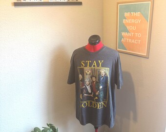 ステイ・ゴールデン「ゴールデン・ガールズ」ヴィンテージ・インスポ・Tシャツ