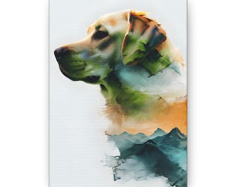 Yellow Lab Adventures: Gipfel in Paint 13 cm x 18 cm