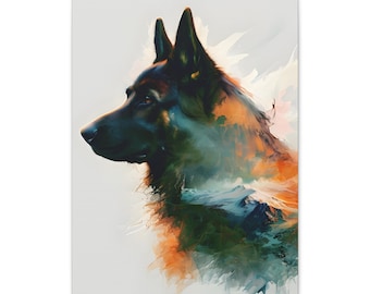 German Shepherd Adventures: Peaks in Paint