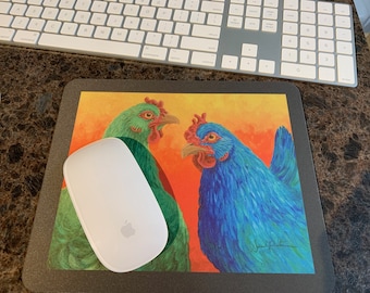 Colorful Chickens Mousepad