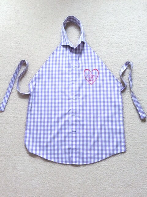 MEMORY APRON From Your Dads Shirt Memorial Gift up Cycled | Etsy