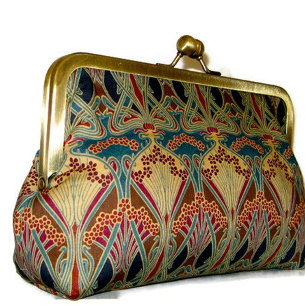 Clutch Purse Liberty of London Bridesmaid Clutch Art Nouveau Handmade by Cutiegirlie