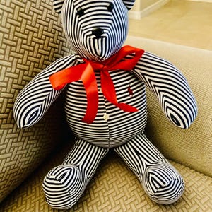 Handmade Memory Bear Keepsake from Loved Ones Clothing - Comfort Remembrance Bear