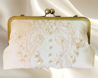Repurposed Wedding Dress Clutch: Heirloom Bridal Keepsake
