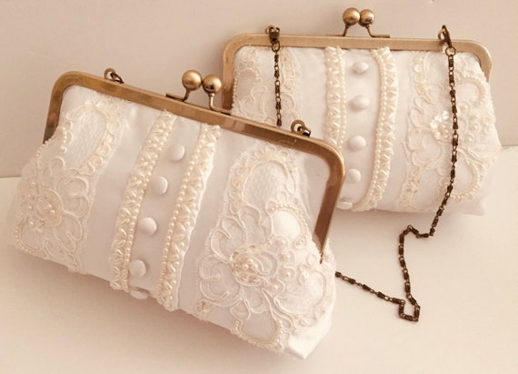 Repurposed from Wedding dress clutch purse bridal wedding | Etsy