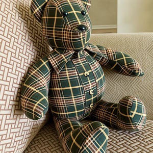 Handmade Memory Bear Keepsake from Loved Ones Clothing - Comfort Remembrance Bear