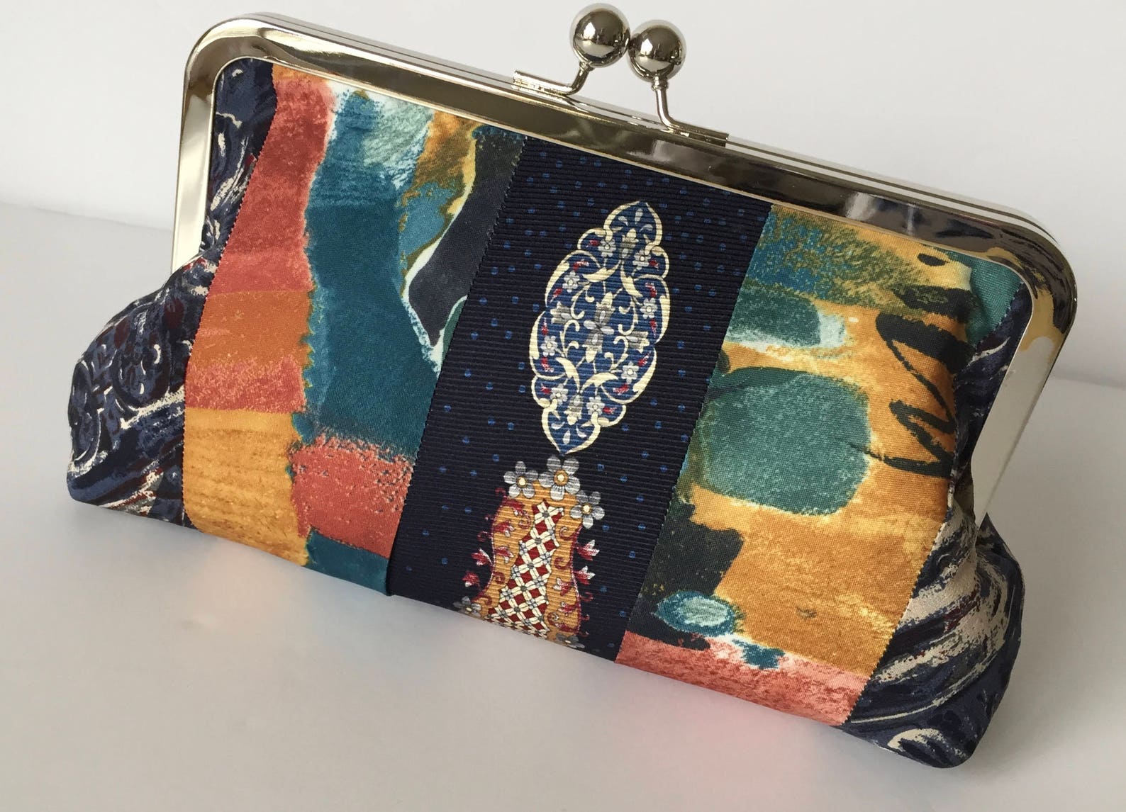 Necktie Clutch Made From Dad's Ties Heirloom Clutch Tie Etsy