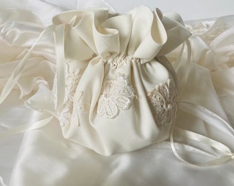 Flower Girl bag made from wedding dress