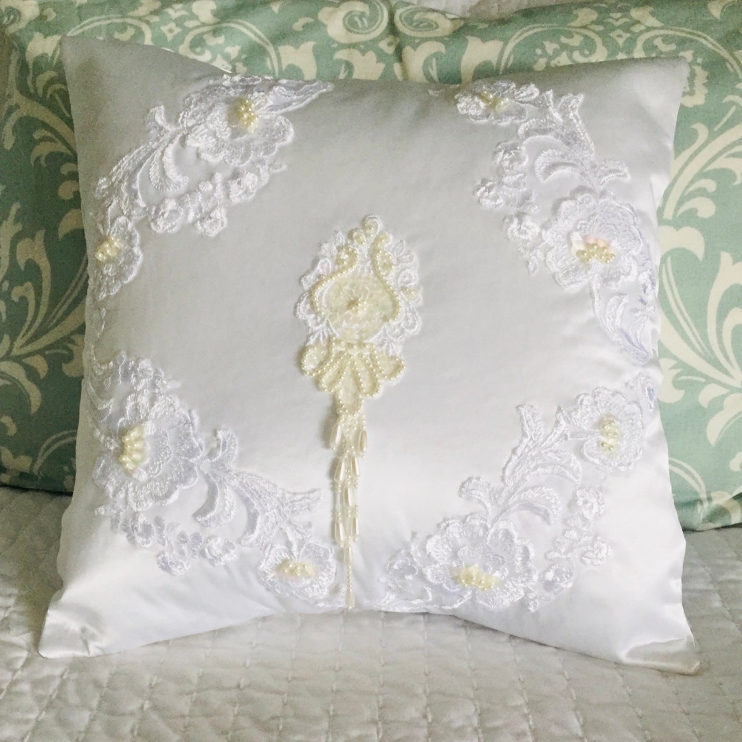 Wedding Dress Pillow, Made From Moms Wedding Dress, Etsy