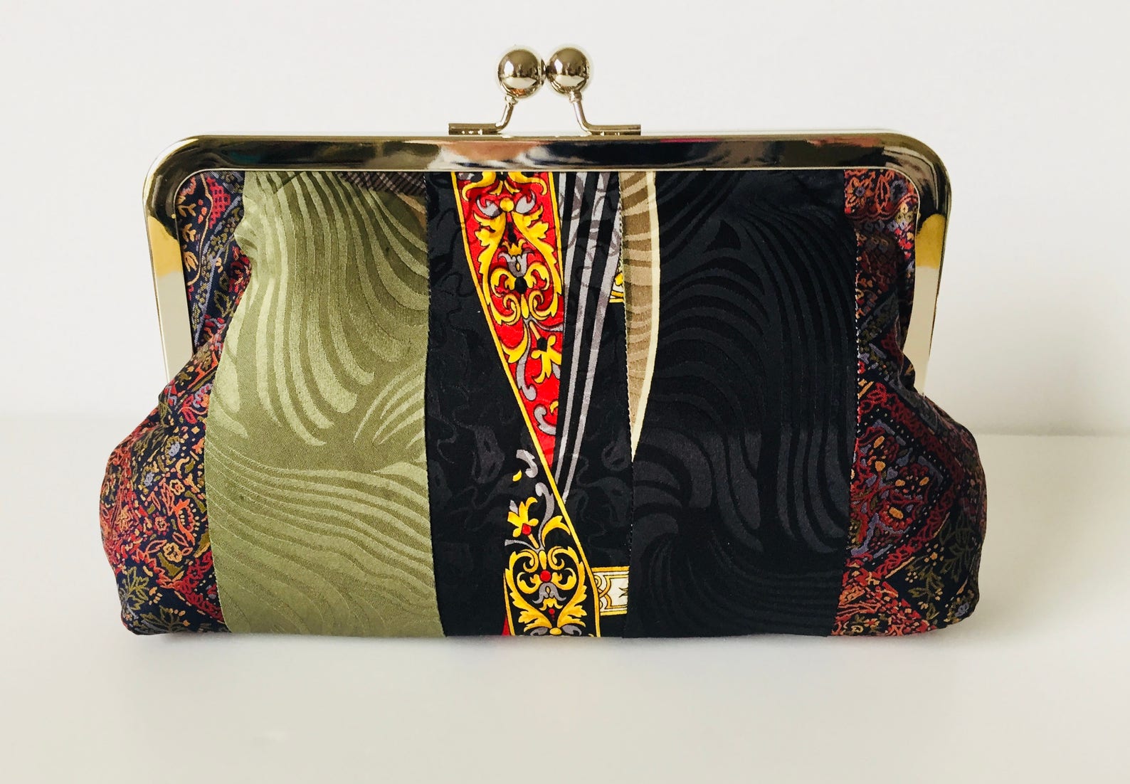 Necktie Clutch Made From Dad's Ties Heirloom Clutch Tie Etsy