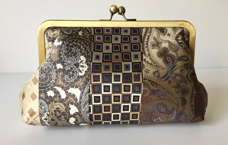 NECKTIE CLUTCH Heirloom Clutch Necktie Bag Tie Clutch Etsy