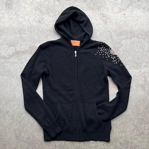 Vintage 2005 Juicy Couture Cashmere Zip Sweater, Crystals nostalgia Y2K, - S