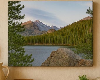 Rocky Mountain National Park Photo Print: Bear Lake Canvas Wall Art Nature Photography