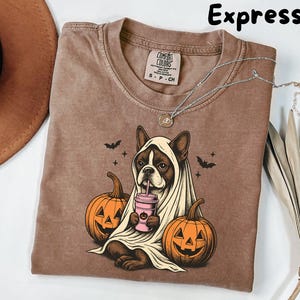 halloween shirt Boston Terrier Ghost T-Shirt| Retro Halloween Shirts| Spooky Season| Boston Terrier Halloween Shirt| Pumpkin Fall Shirt