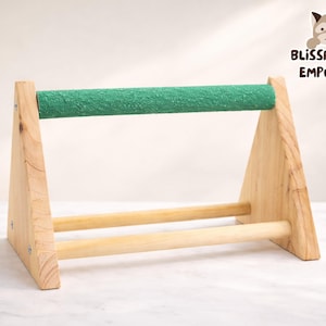 Wooden Bird Perch Training Stand | Portable Parrot Playground, Activity Accessory