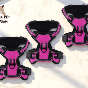 Reflective Dog Harness Vest | Adjustable Chest Strap Gear | Breathable Pet Walking Accessory | Comfortable Outdoor Safety Piece