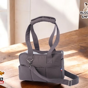 Tragbare Haustier-Reisetasche | Stilvoller Hunde und Katzen Träger | Bequeme Schulter Handtasche für Haustiere | Leichtes und reisefreundliches Design